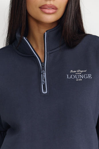 Quarter-Zip Jumper - Dark Blue