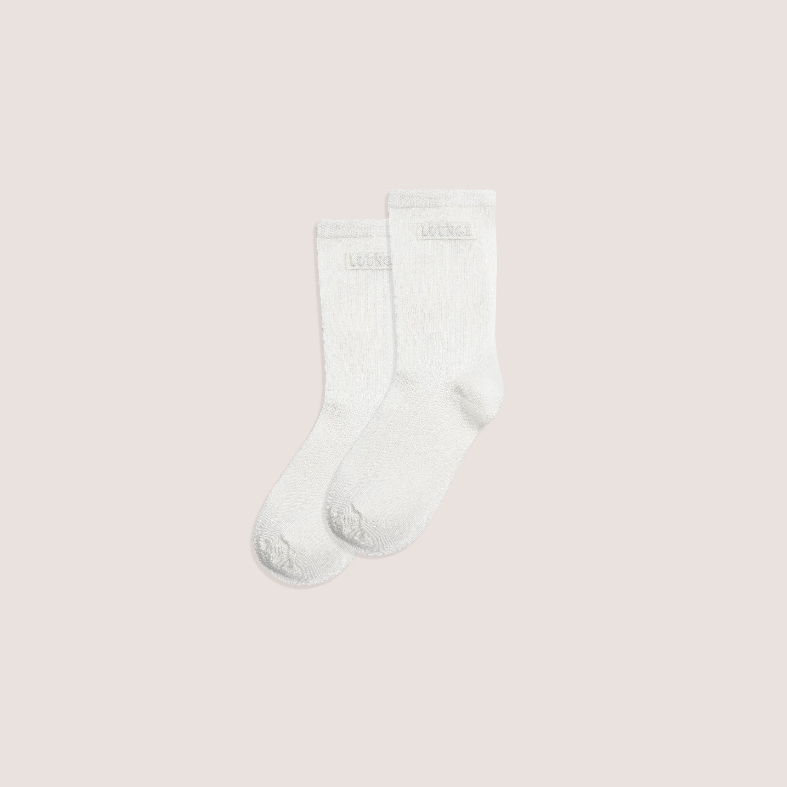 Ribbed Crew Socks (2-Pack) | Ribbed Crew Socks (2-Pack) - White